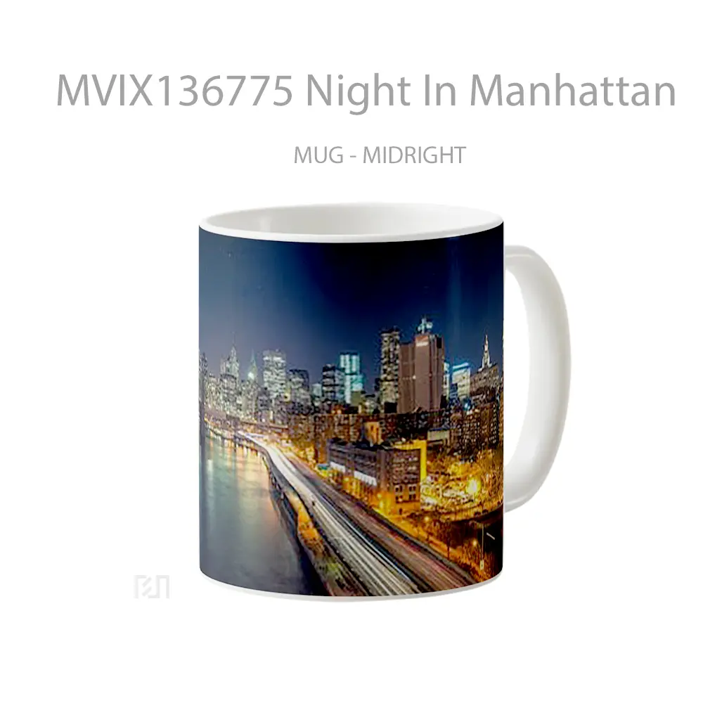 Mug Night In Manhattan Gelas Keramik Unik - All-side / Desain