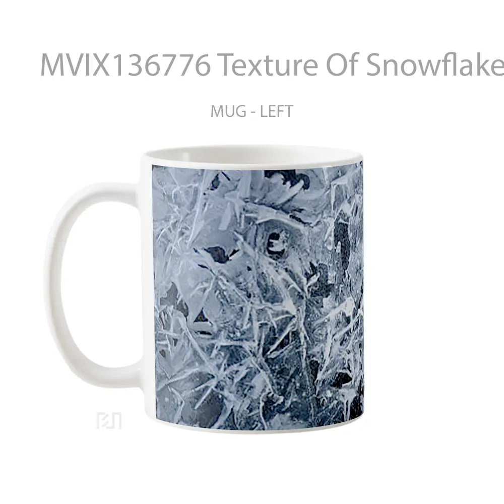 Mug Texture Of Snowflakes Gelas Keramik Unik - All-side / Desain