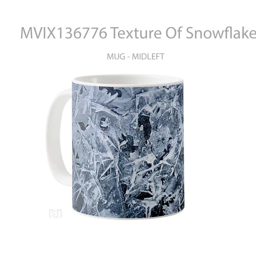 Mug Texture Of Snowflakes Gelas Keramik Unik - All-side / Desain