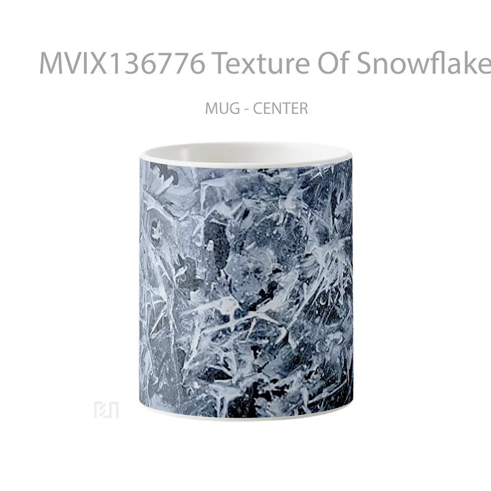 Mug Texture Of Snowflakes Gelas Keramik Unik