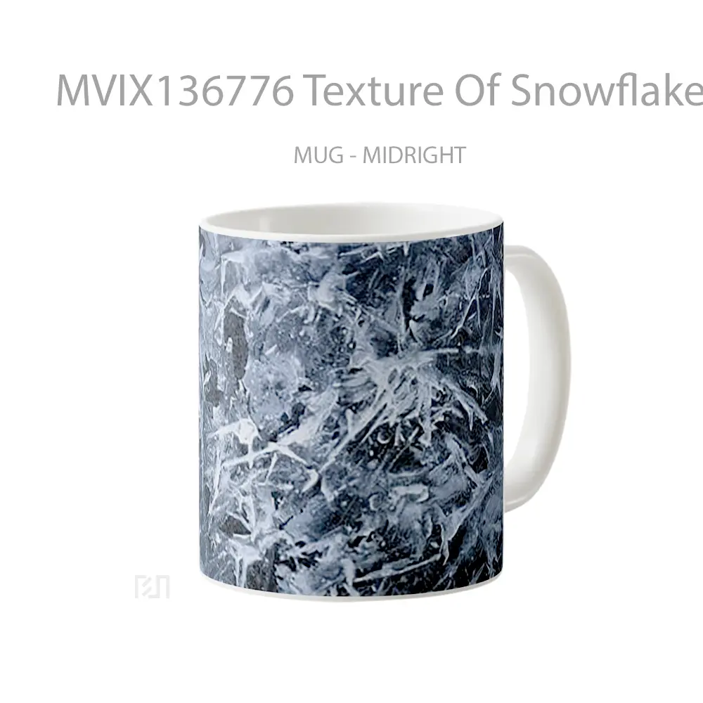 Mug Texture Of Snowflakes Gelas Keramik Unik - All-side / Desain
