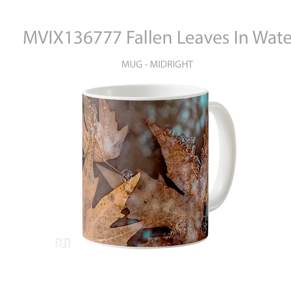 Mug Fallen Leaves In Water Gelas Pemandangan Alam - All-side / Desain