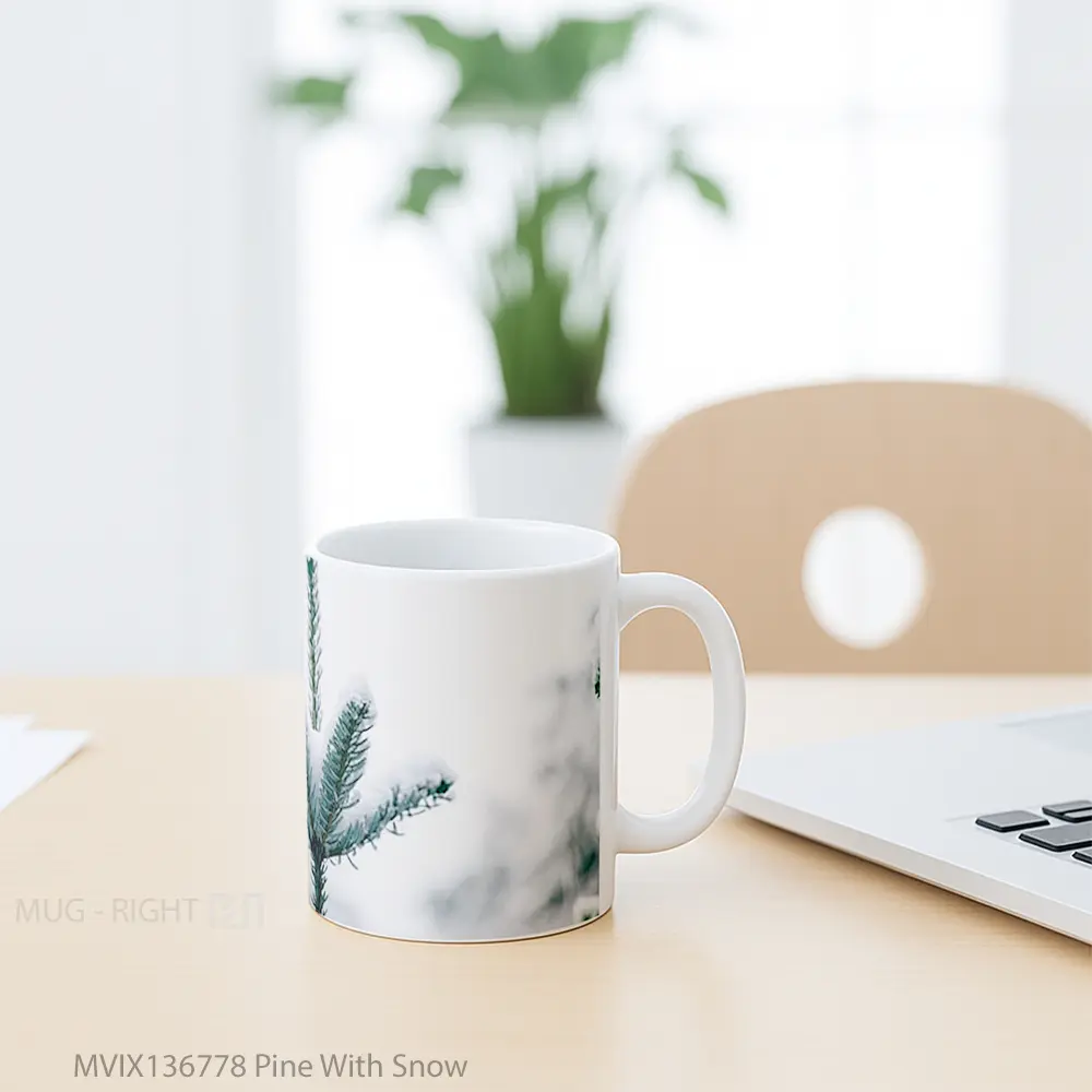 Mug Pine With Snow Gelas Pemandangan Alam - All-side / Desain