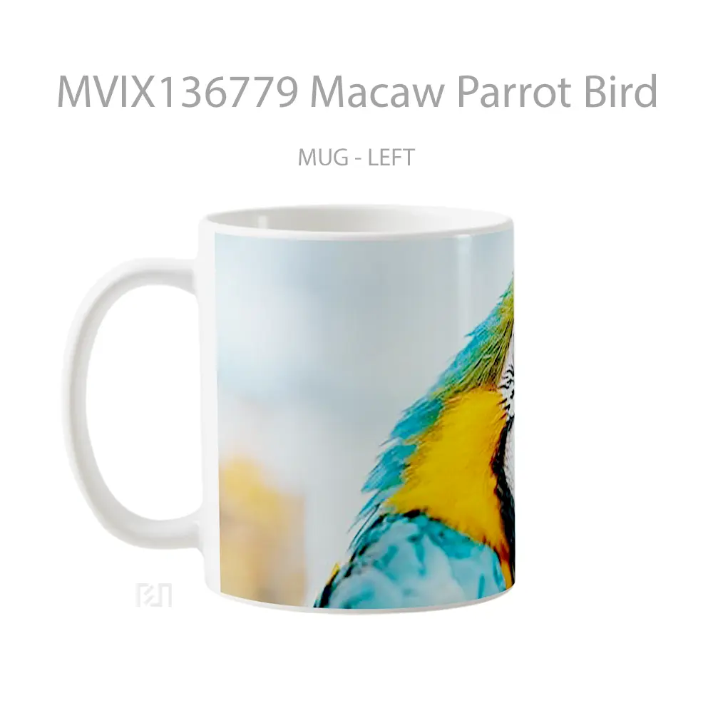 Mug Macaw Parrot Bird Gelas Hewan Lucu - All-side / Desain