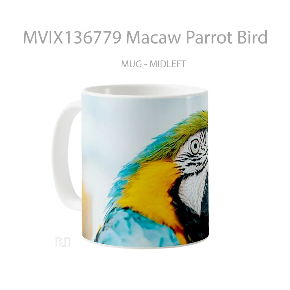 Mug Macaw Parrot Bird Gelas Hewan Lucu - All-side / Desain