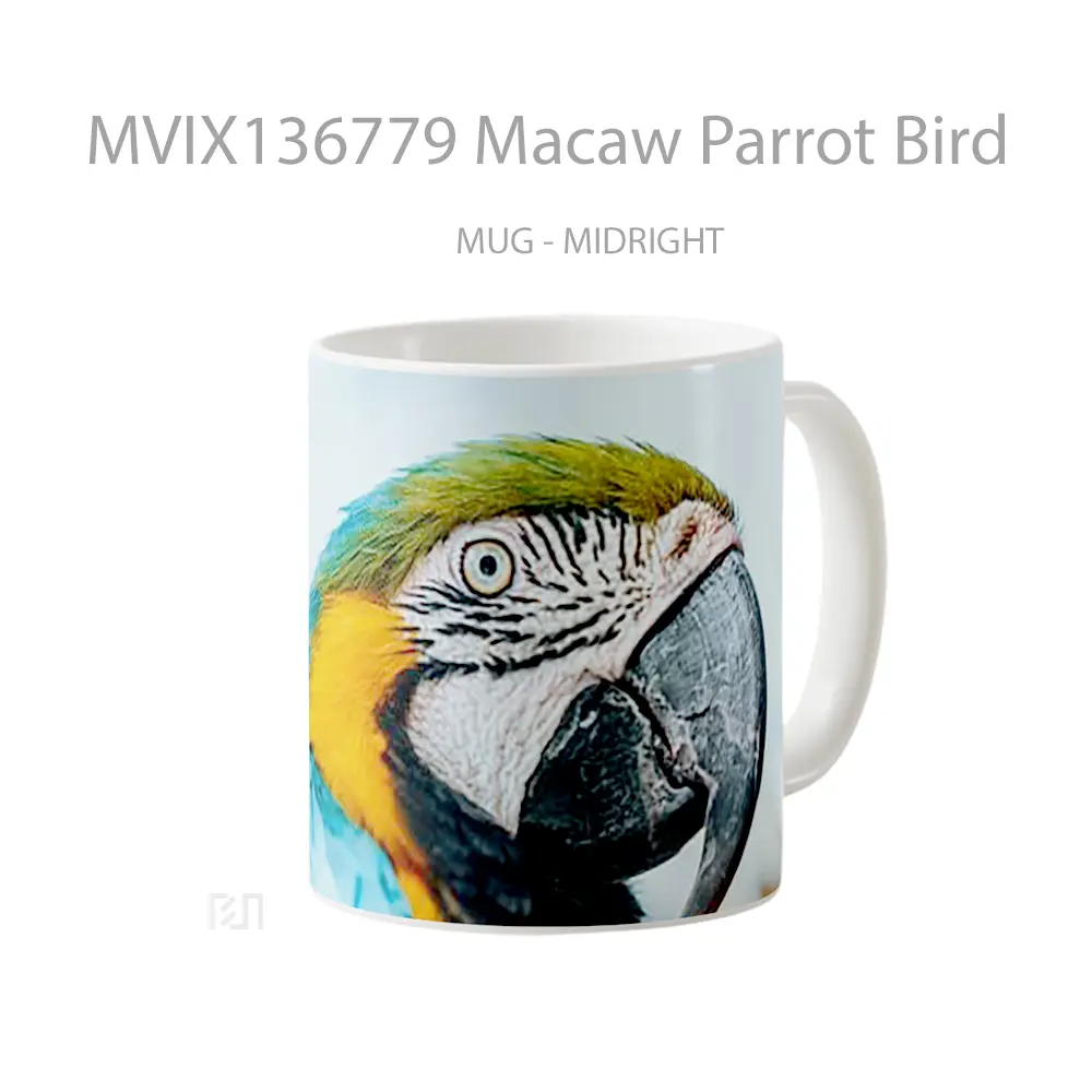 Mug Macaw Parrot Bird Gelas Hewan Lucu - All-side / Desain