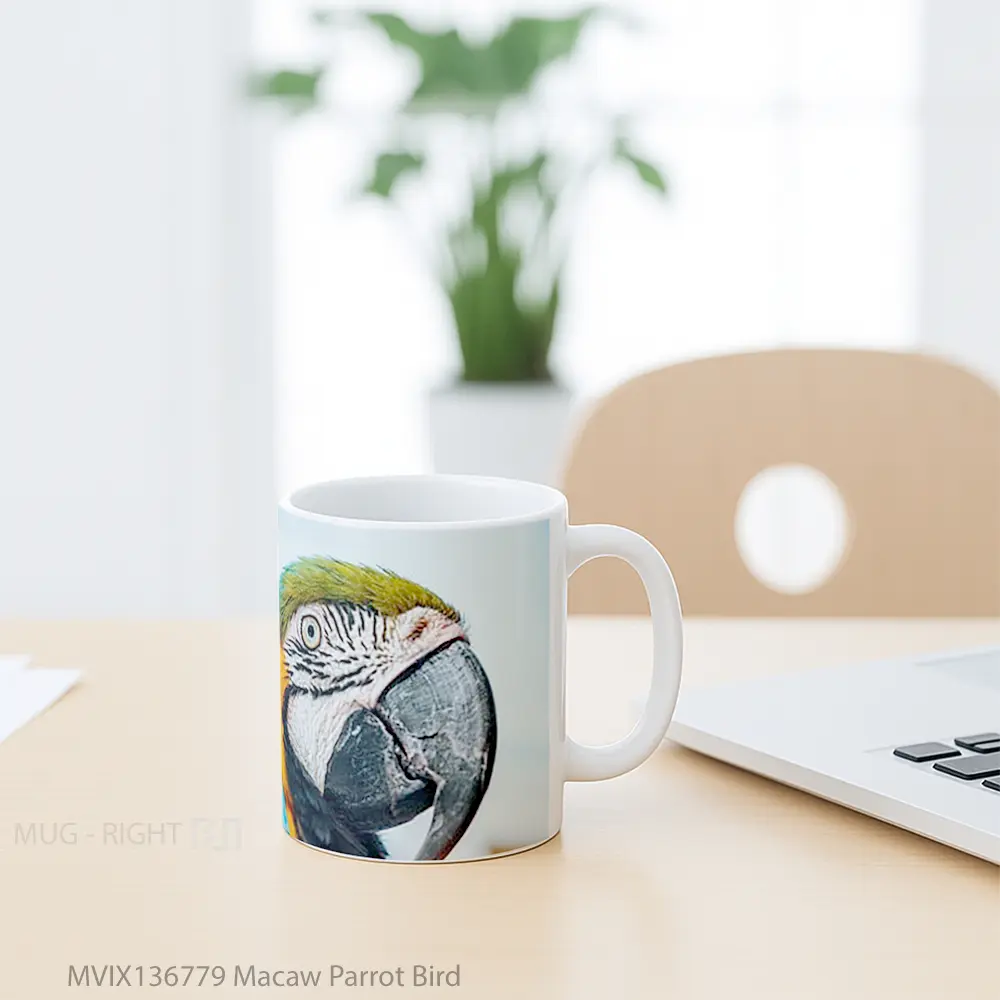 Mug Macaw Parrot Bird Gelas Hewan Lucu - All-side / Desain