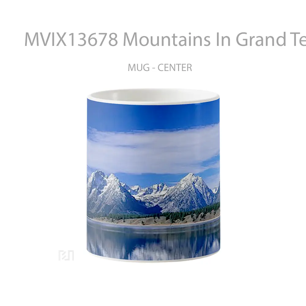 Mug Mountains In Grand Teton National Park Gelas Pemandangan Alam