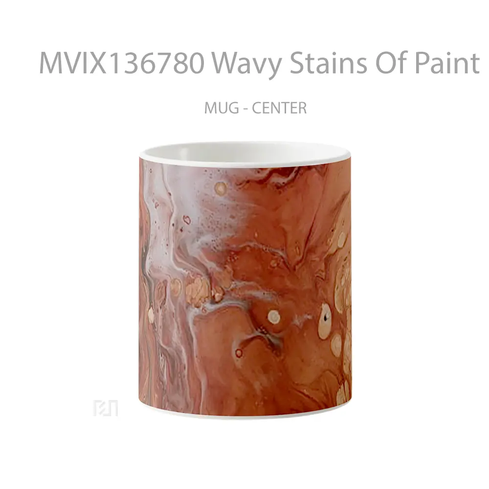 Mug Wavy Stains Of Paint Gelas Keramik Unik