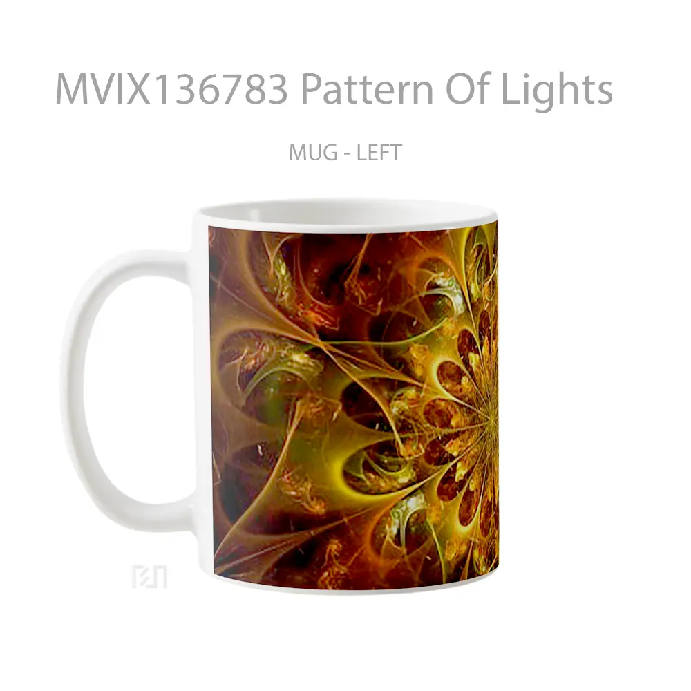 Mug Pattern Of Lights Gelas Seni Modern - All-side / Desain