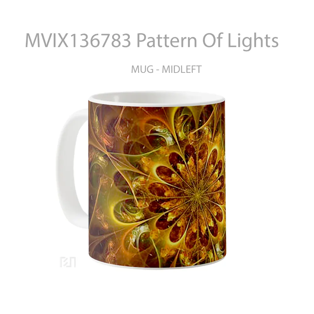 Mug Pattern Of Lights Gelas Seni Modern - All-side / Desain