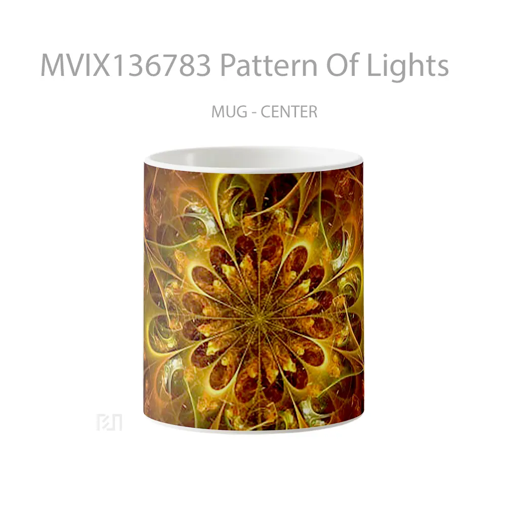 Mug Pattern Of Lights Gelas Seni Modern