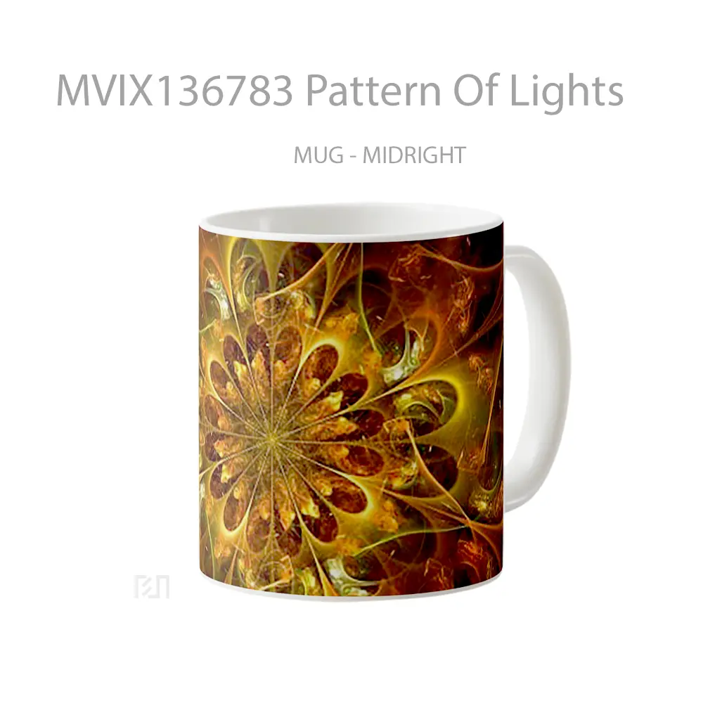 Mug Pattern Of Lights Gelas Seni Modern - All-side / Desain