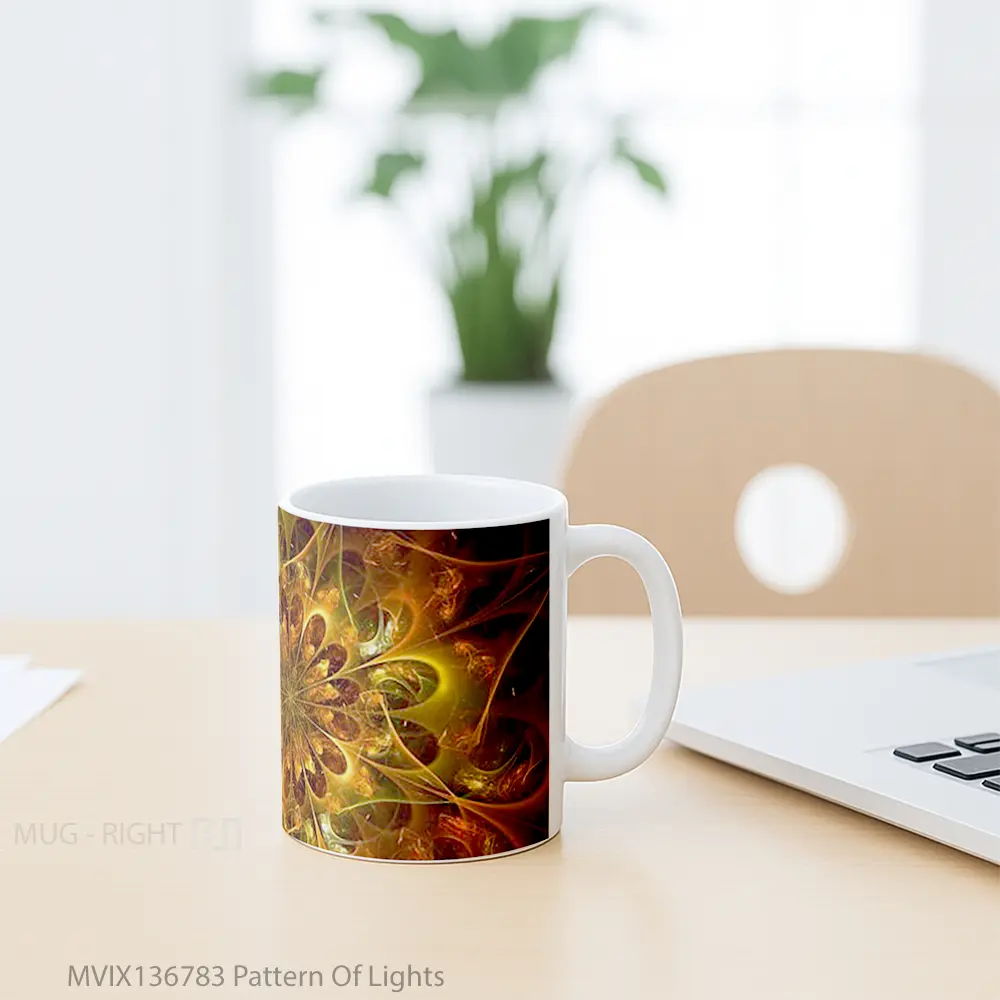 Mug Pattern Of Lights Gelas Seni Modern - All-side / Desain