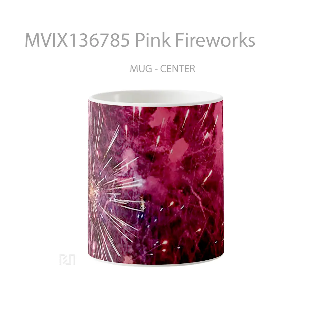Mug Pink Fireworks Gelas Keramik Unik