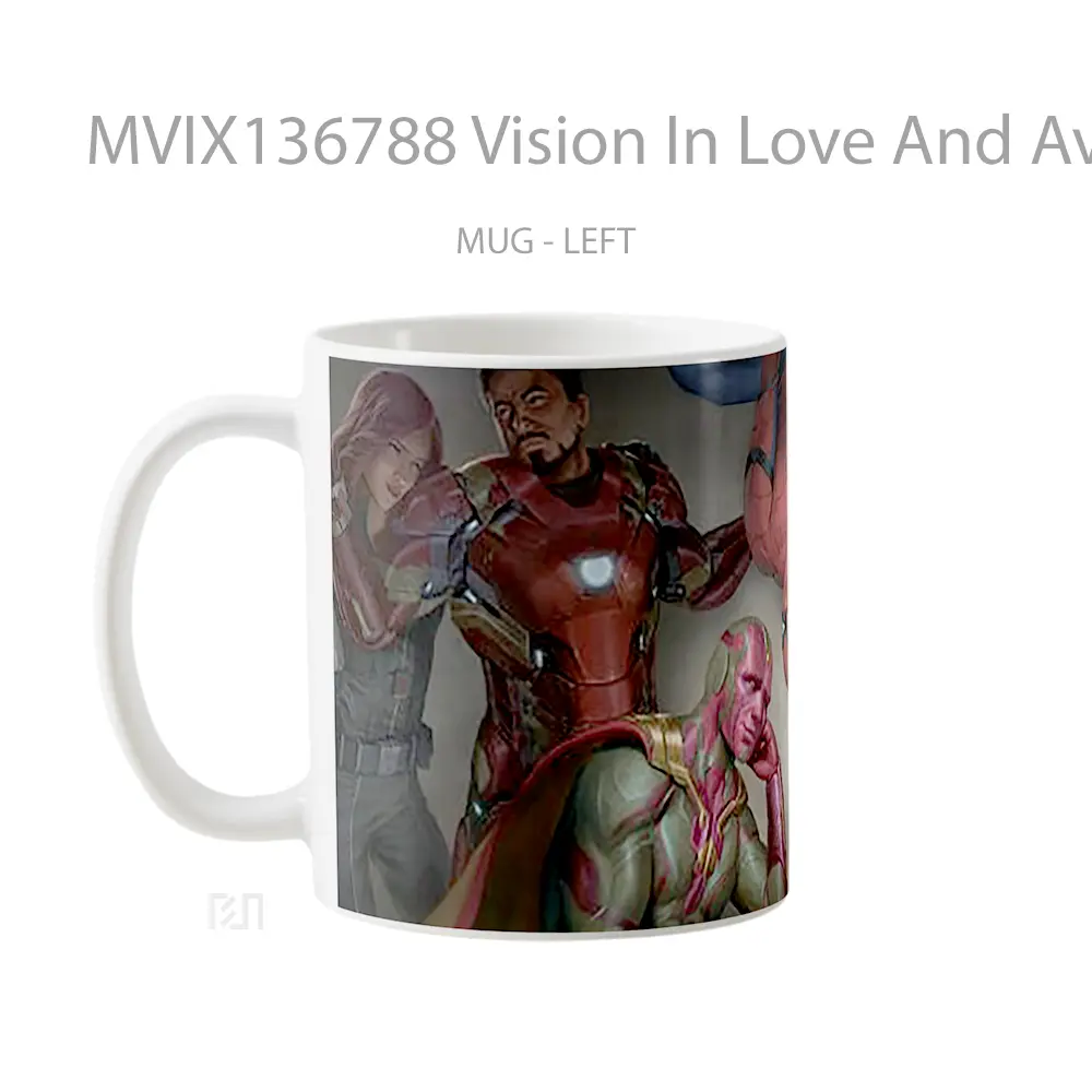 Mug Vision In Love And Avengers Gelas Superhero - All-side / Desain