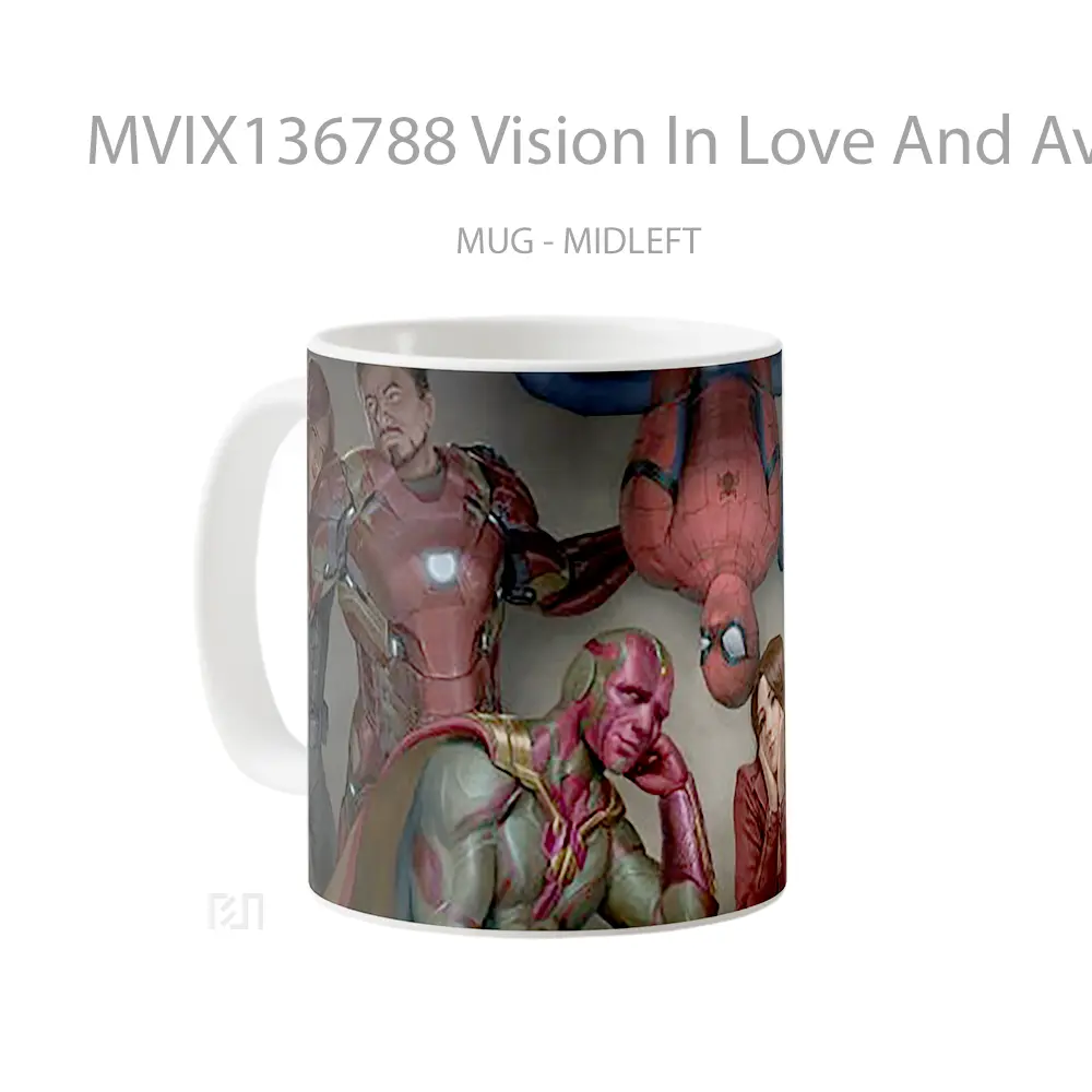 Mug Vision In Love And Avengers Gelas Superhero - All-side / Desain