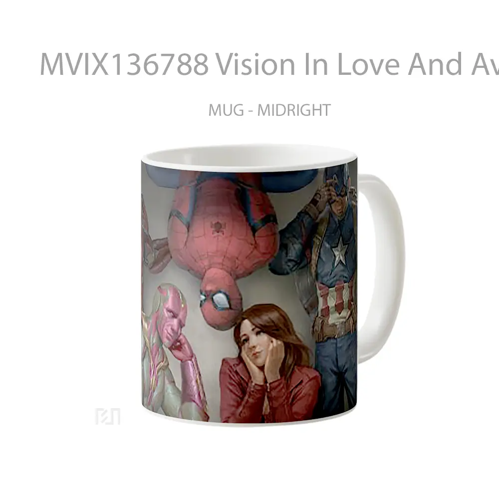 Mug Vision In Love And Avengers Gelas Superhero - All-side / Desain