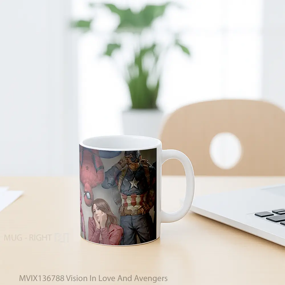 Mug Vision In Love And Avengers Gelas Superhero - All-side / Desain