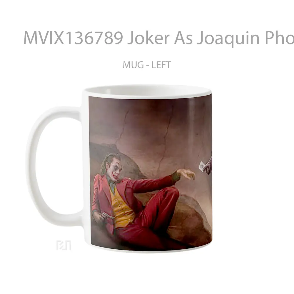 Mug Joker As Joaquin Phoenix And Heath Ledger In Michelangelo Painting Gelas Superhero - All-side / Desain
