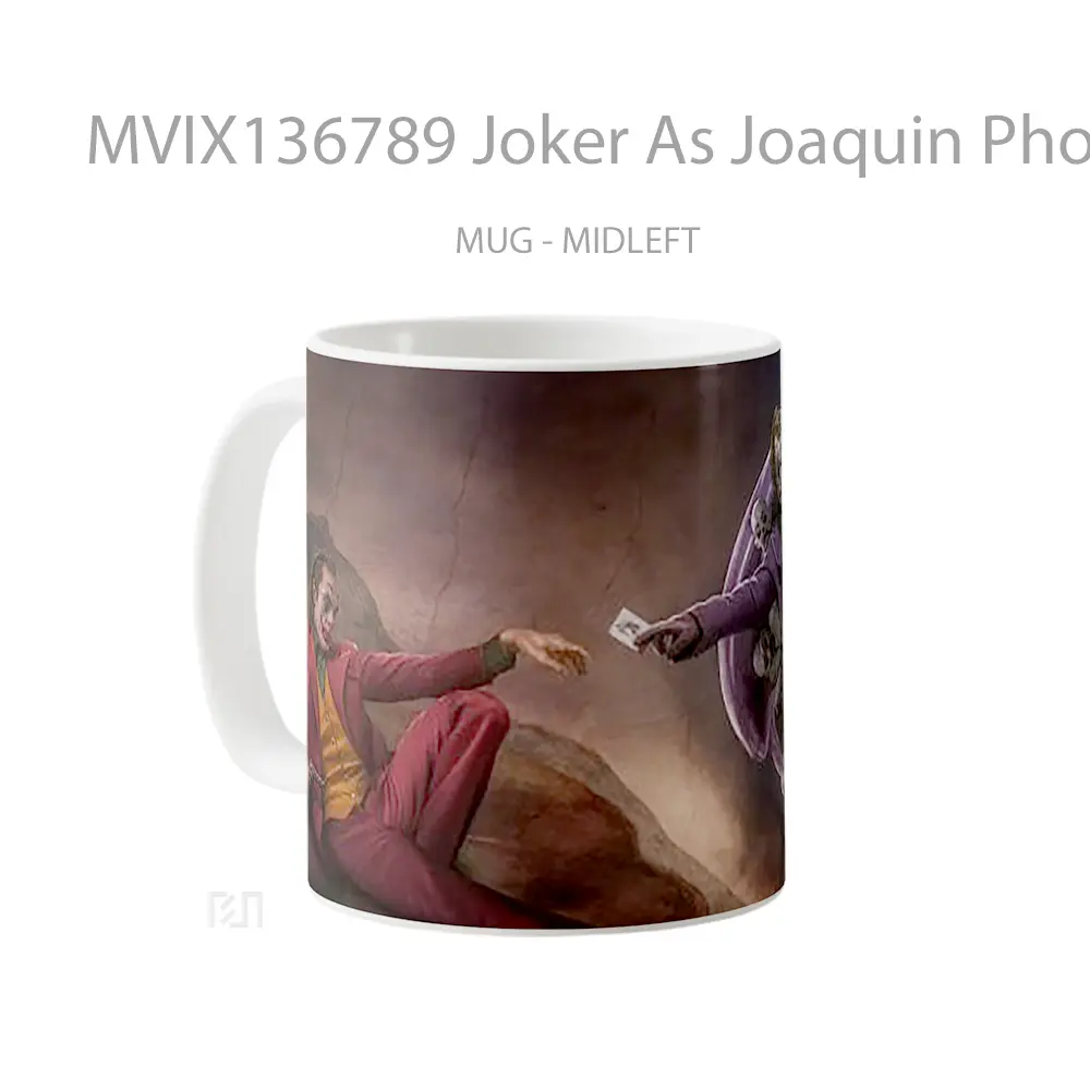 Mug Joker As Joaquin Phoenix And Heath Ledger In Michelangelo Painting Gelas Superhero - All-side / Desain