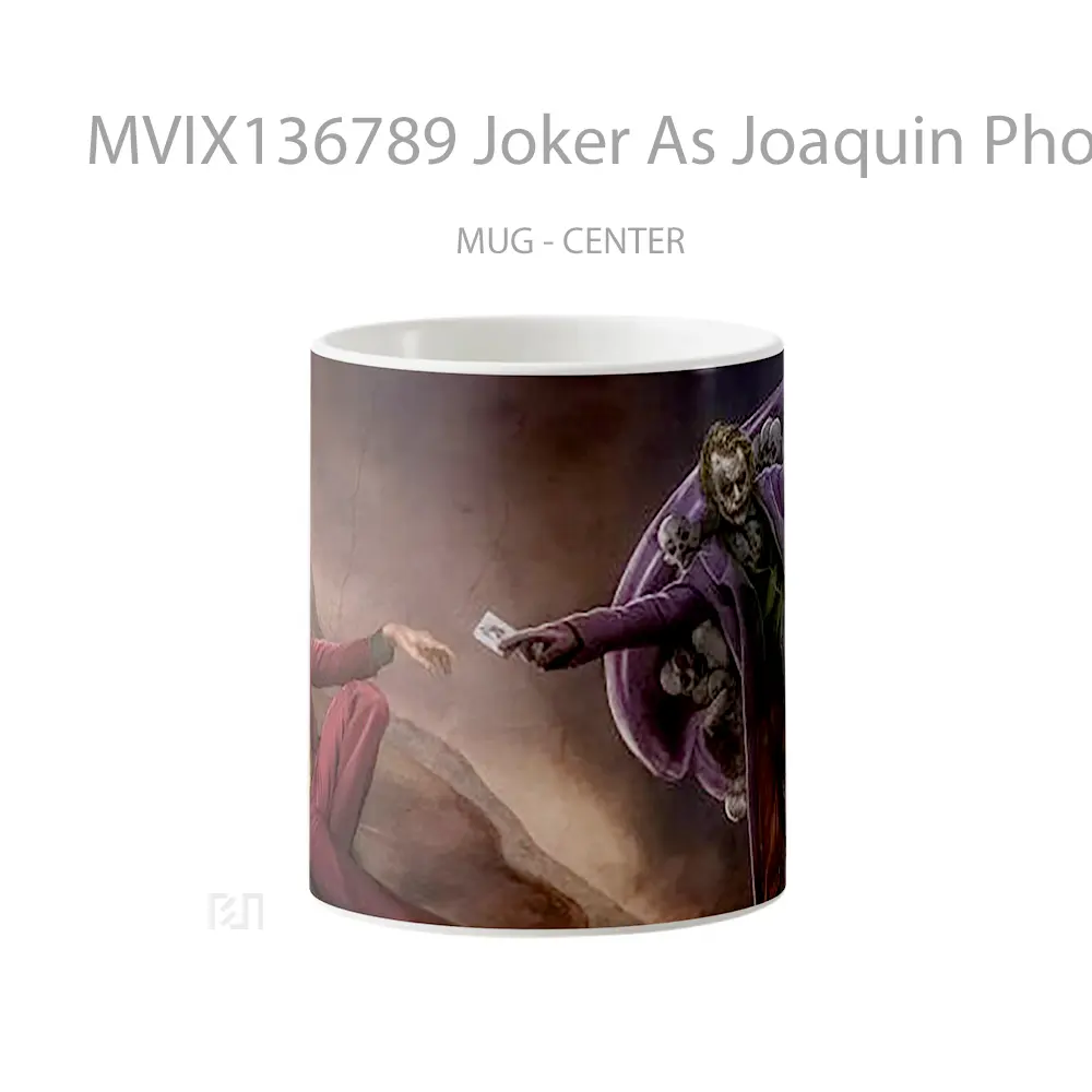 Mug Joker As Joaquin Phoenix And Heath Ledger In Michelangelo Painting Gelas Superhero