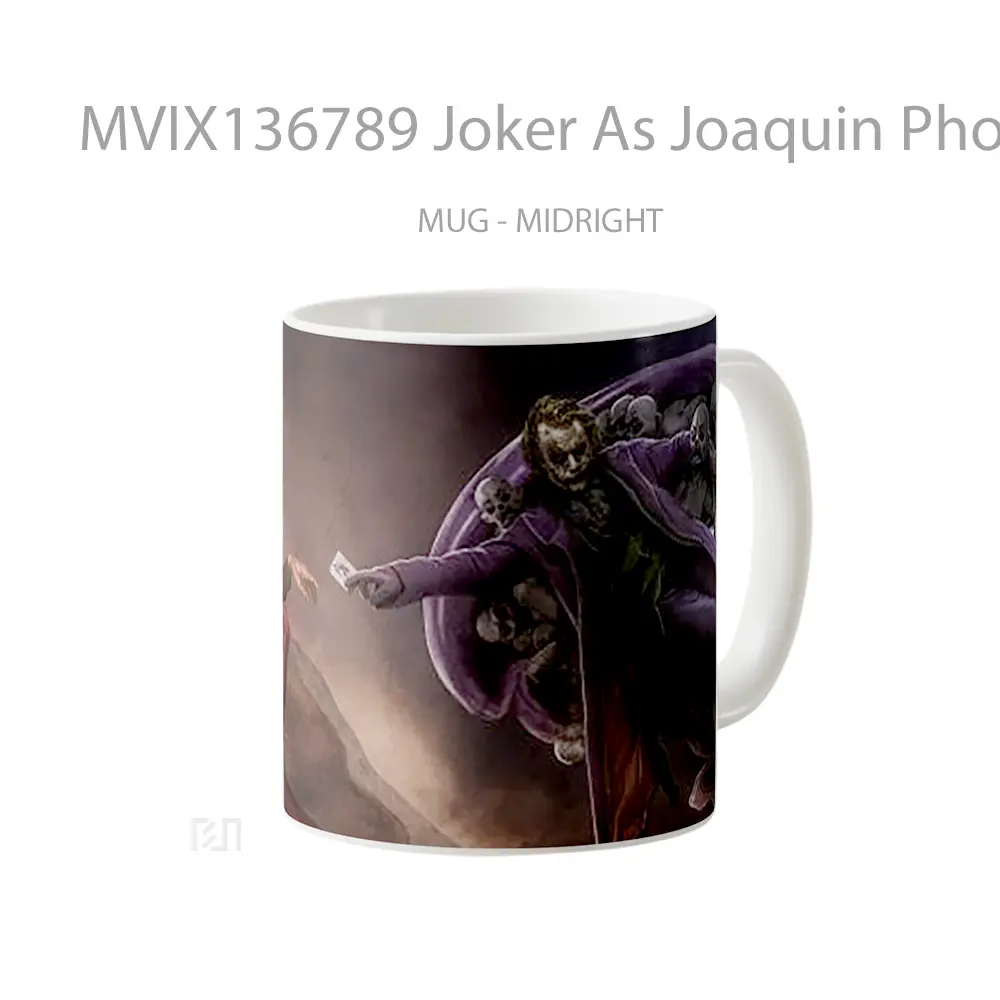 Mug Joker As Joaquin Phoenix And Heath Ledger In Michelangelo Painting Gelas Superhero - All-side / Desain