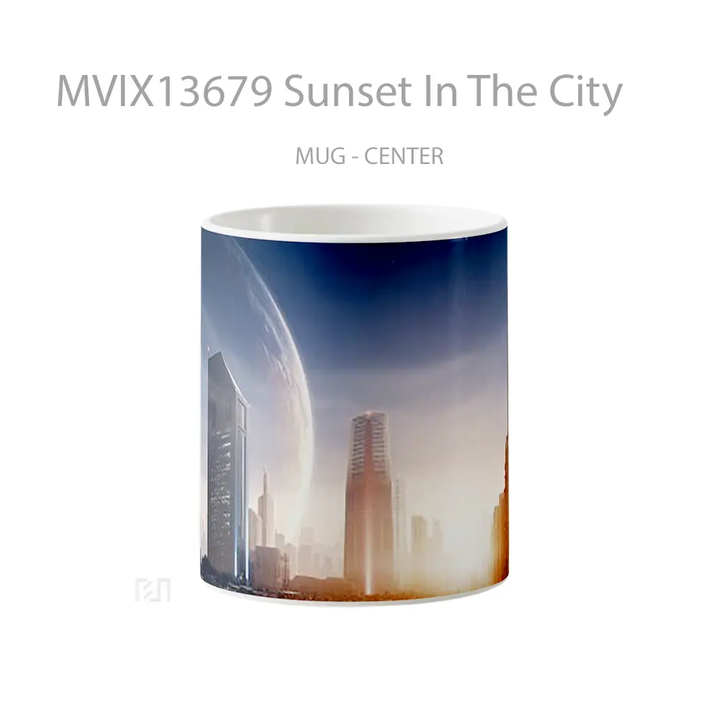 Mug Sunset In The City Gelas Pemandangan Alam