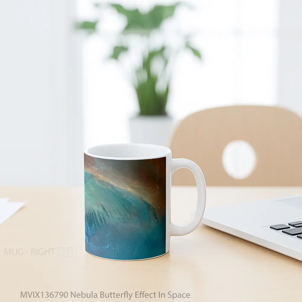 Mug Nebula Butterfly Effect In Space Gelas Hewan Lucu - All-side / Desain