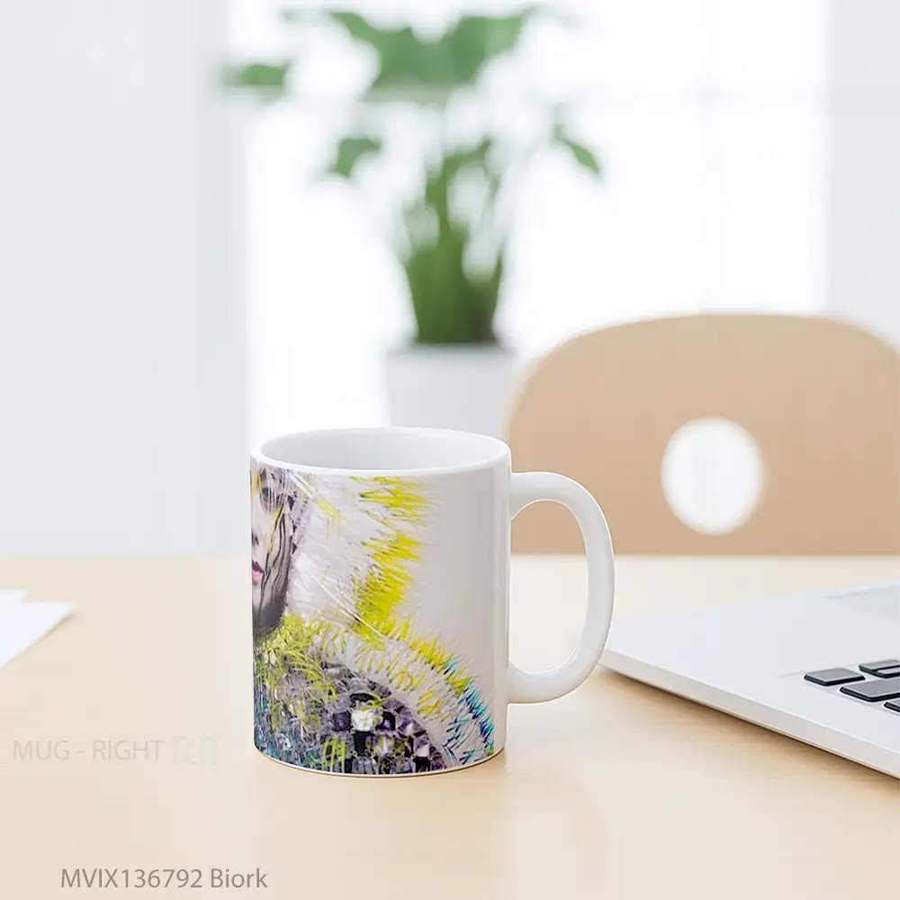 Mug Biork Gelas Keramik Unik - All-side / Desain
