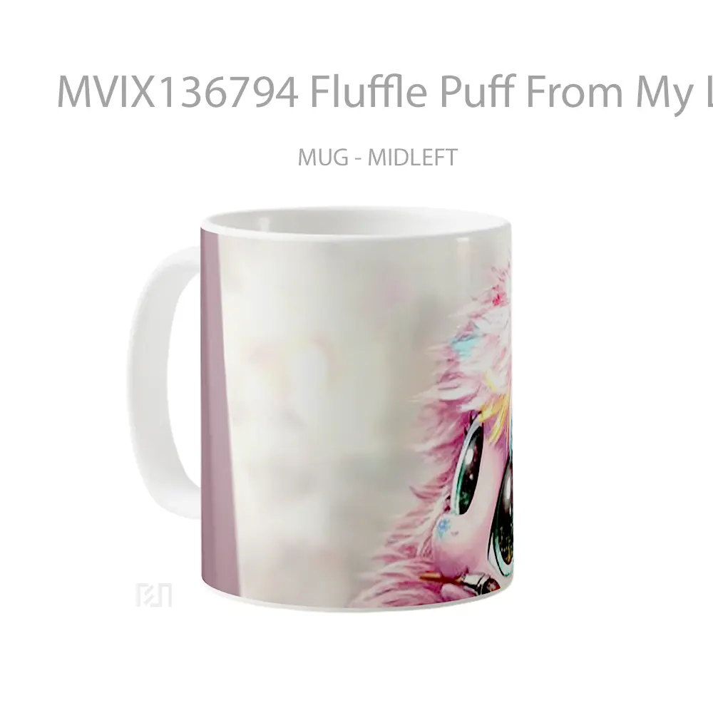 Mug Fluffle Puff From My Little Pony Painting Gelas Seni Modern - All-side / Desain
