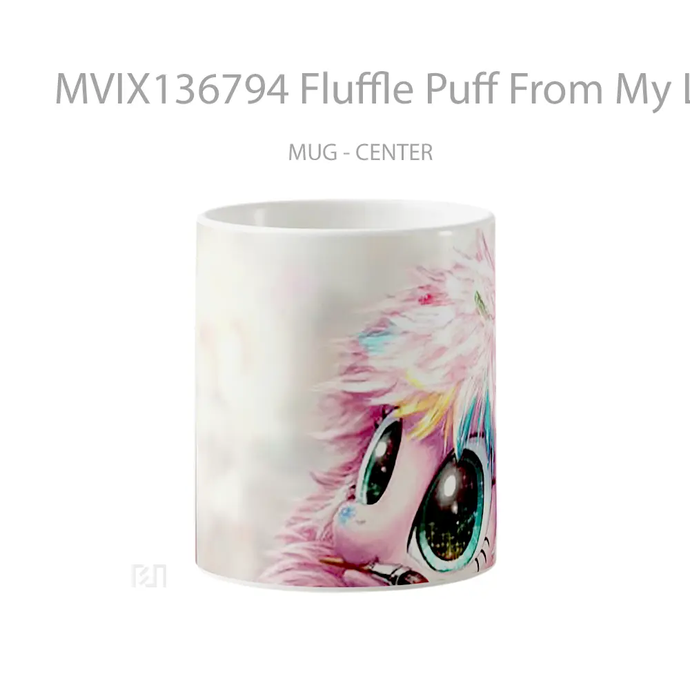 Mug Fluffle Puff From My Little Pony Painting Gelas Seni Modern