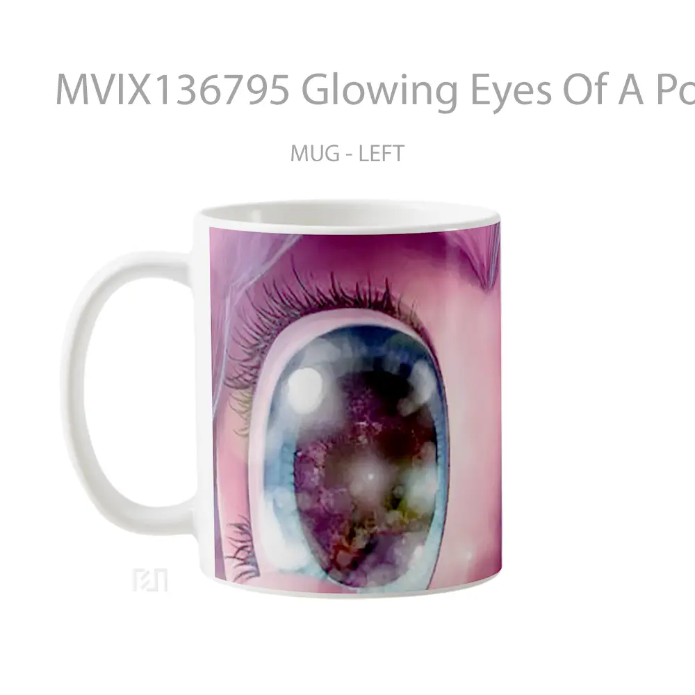 Mug Glowing Eyes Of A Pony Gelas Keramik Unik - All-side / Desain