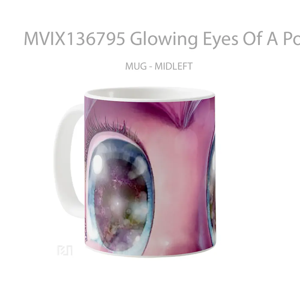 Mug Glowing Eyes Of A Pony Gelas Keramik Unik - All-side / Desain