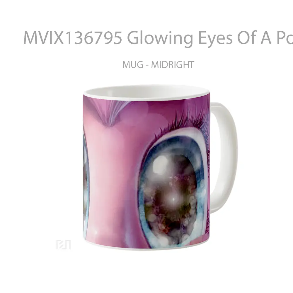 Mug Glowing Eyes Of A Pony Gelas Keramik Unik - All-side / Desain
