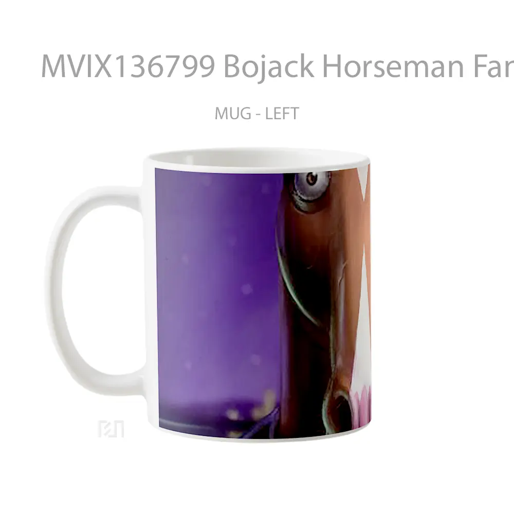 Mug Bojack Horseman Fanart V1 Gelas Keramik Unik - All-side / Desain