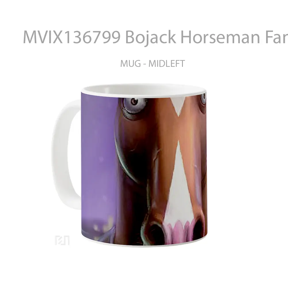 Mug Bojack Horseman Fanart V1 Gelas Keramik Unik - All-side / Desain