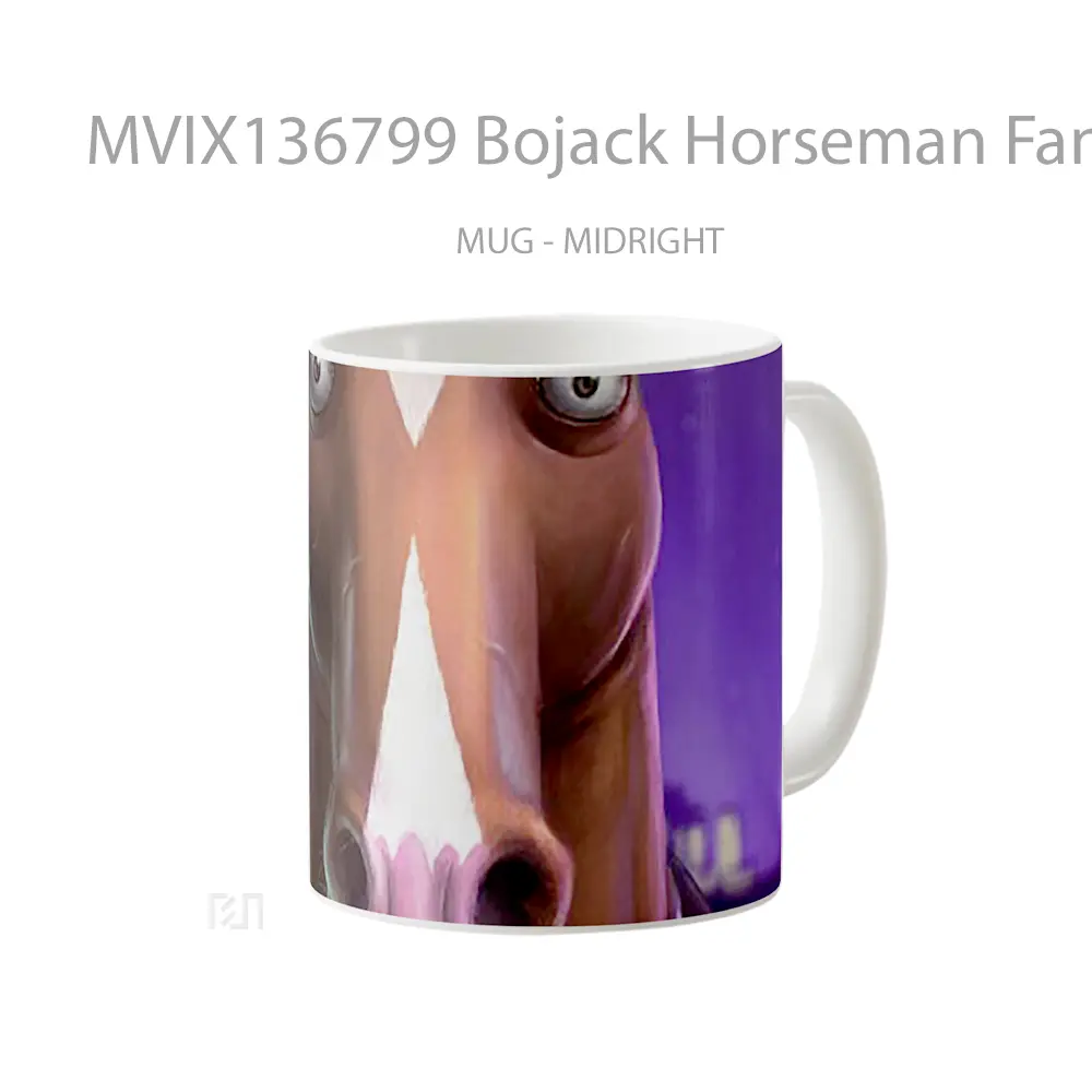 Mug Bojack Horseman Fanart V1 Gelas Keramik Unik - All-side / Desain