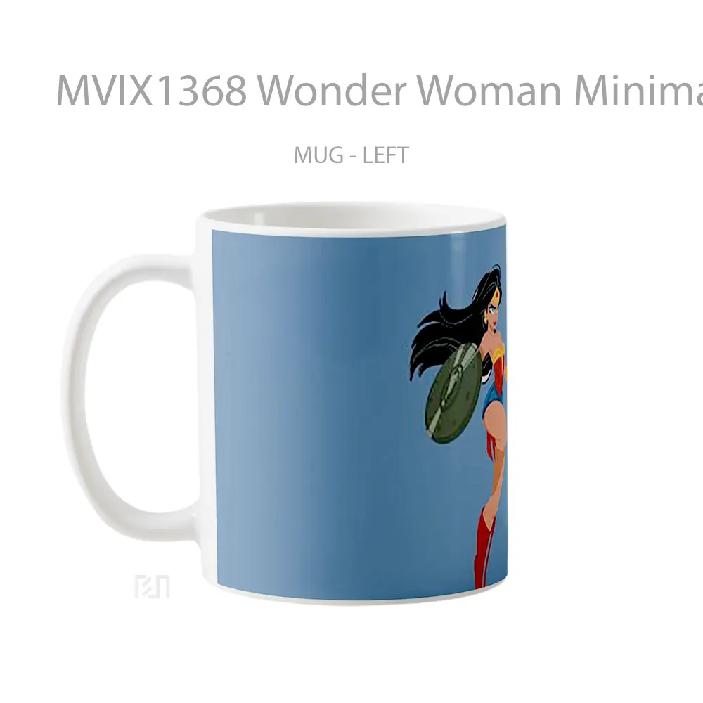 Mug Wonder Woman Minimal Gelas Superhero - All-side / Desain