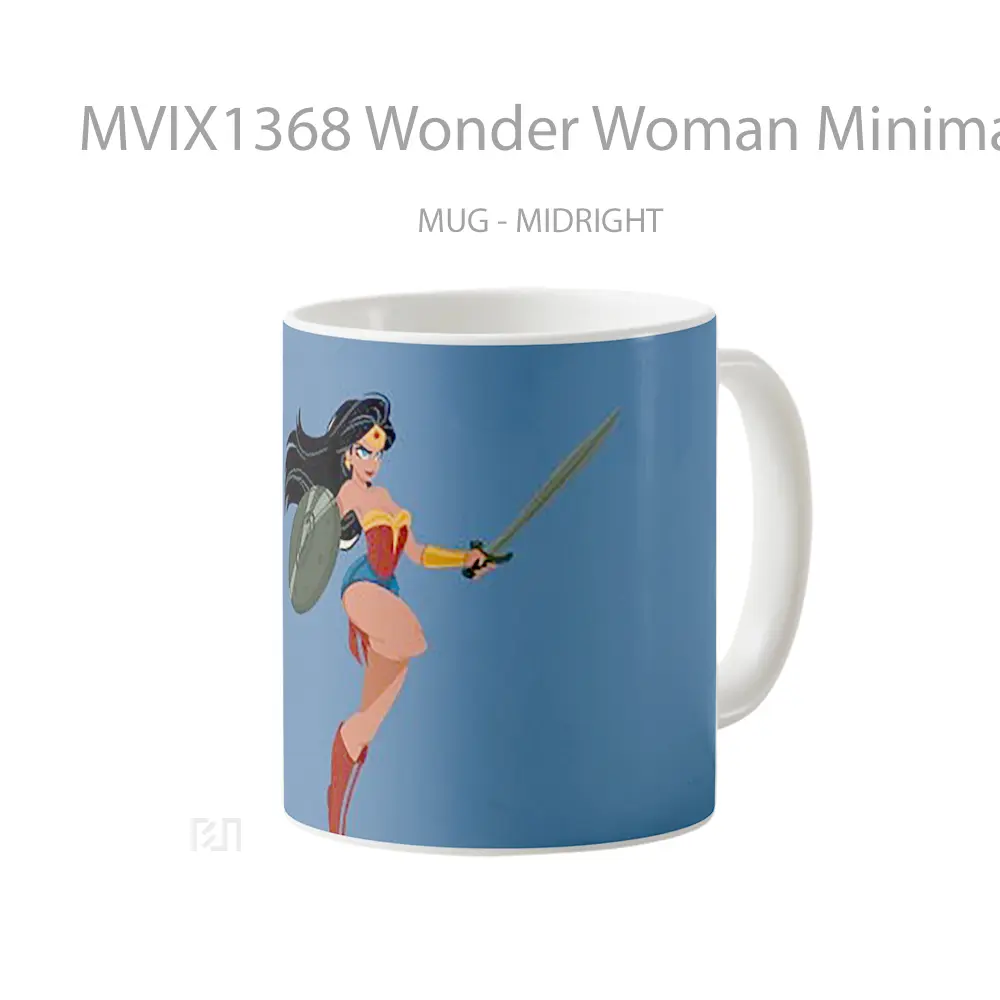 Mug Wonder Woman Minimal Gelas Superhero - All-side / Desain