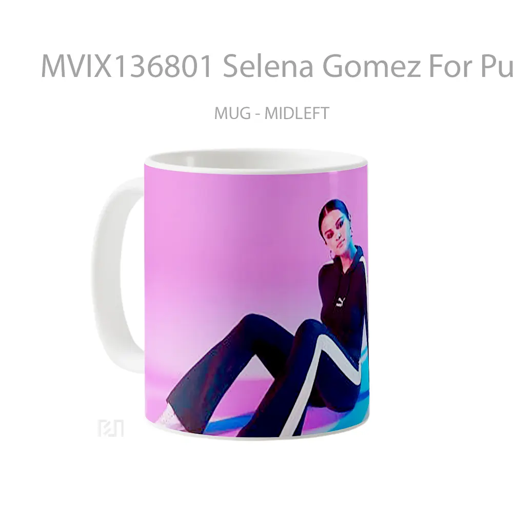 Mug Selena Gomez For Puma Gelas Selebriti - All-side / Desain