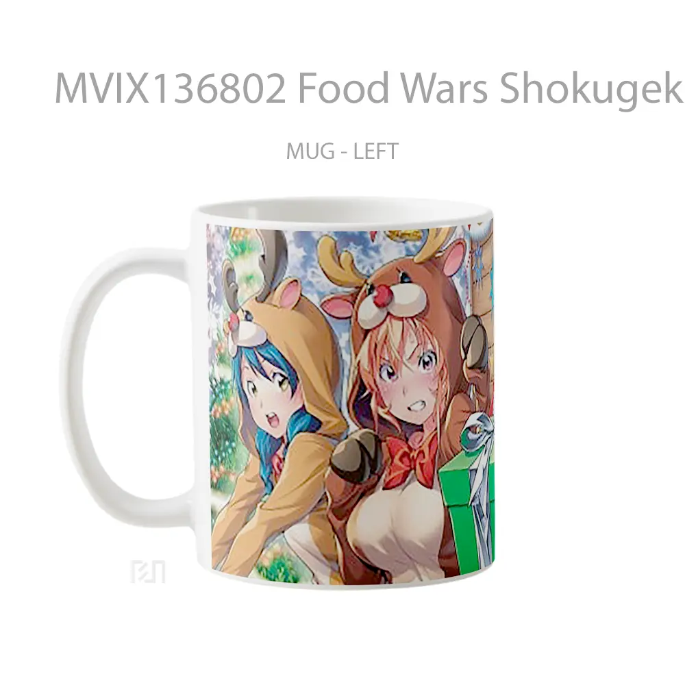 Mug Food Wars Shokugeki No Soma At Christmas Gelas Keramik Unik - All-side / Desain