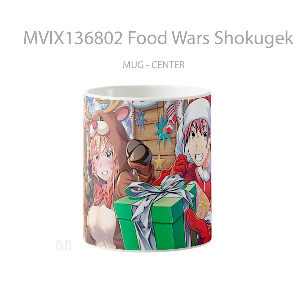 Mug Food Wars Shokugeki No Soma At Christmas Gelas Keramik Unik