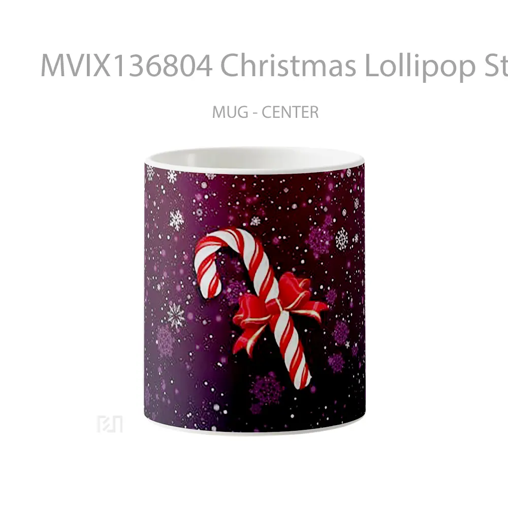 Mug Christmas Lollipop Stick With Bowknot Gelas Keramik Unik