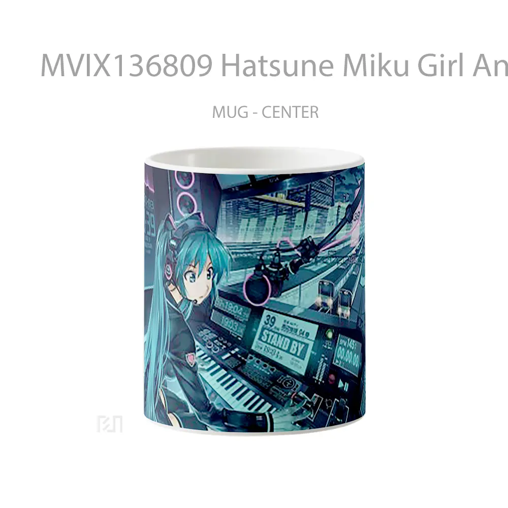 Mug Hatsune Miku Girl Anime Music Dj Cangkir Anime