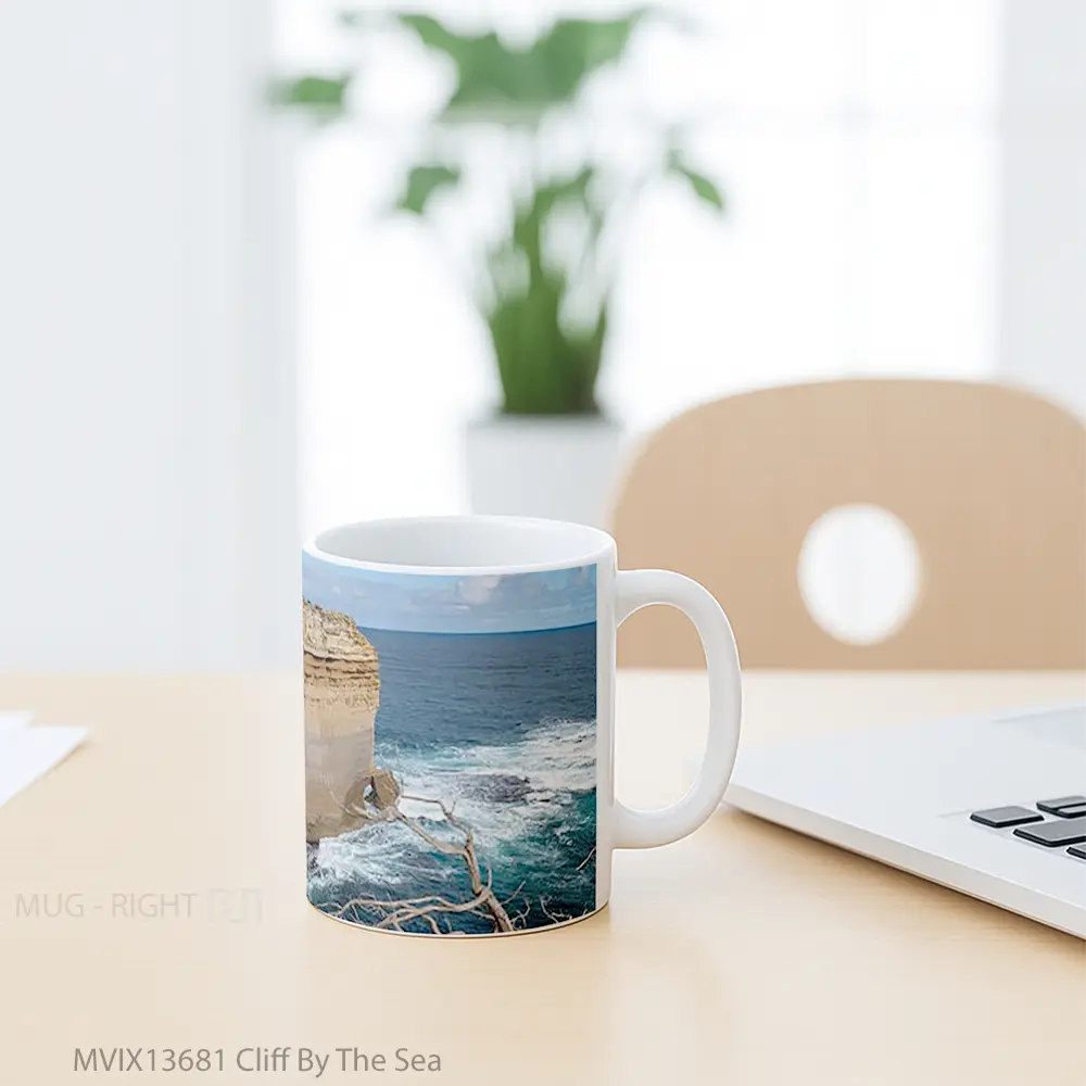 Mug Cliff By The Sea Gelas Pemandangan Alam - All-side / Desain