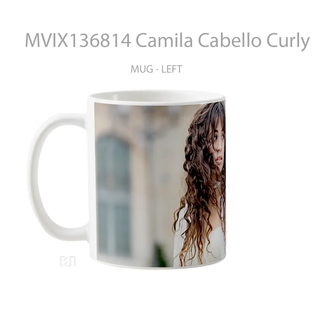 Mug Camila Cabello Curly Hair Gelas Selebriti - All-side / Desain