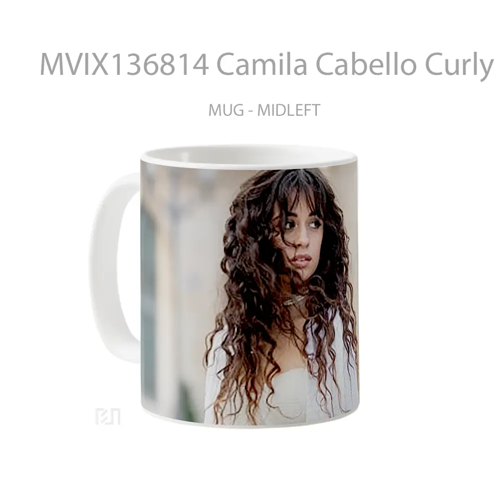 Mug Camila Cabello Curly Hair Gelas Selebriti - All-side / Desain