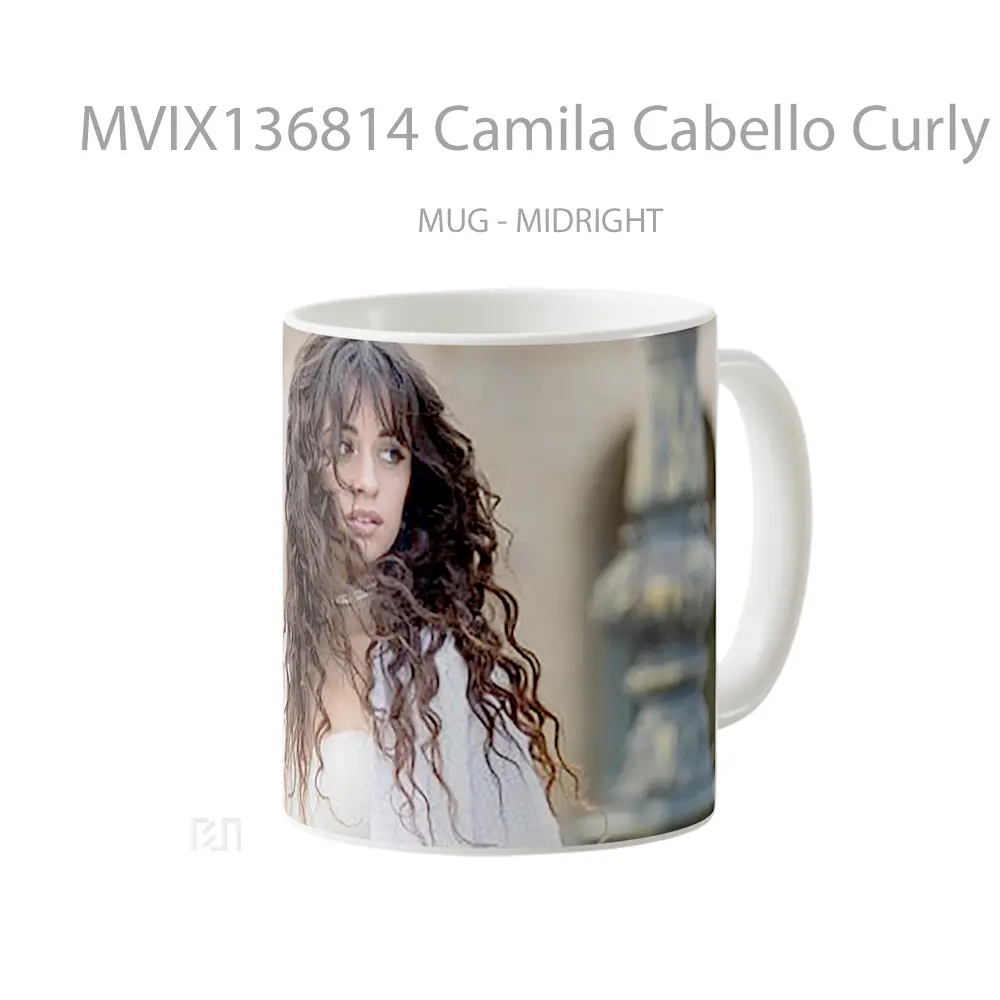 Mug Camila Cabello Curly Hair Gelas Selebriti - All-side / Desain