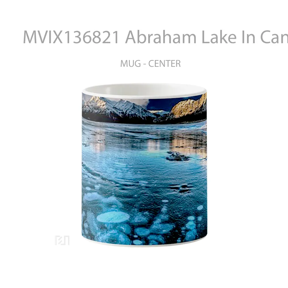 Mug Abraham Lake In Canada Gelas Pemandangan Alam